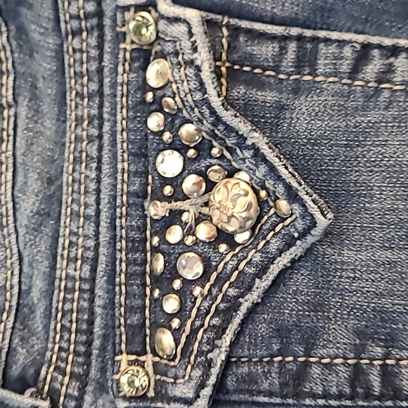 BLING BLING Miss Me Jeans Straight Leg Size 26 ☺☺☺ - Picture 6 of 8